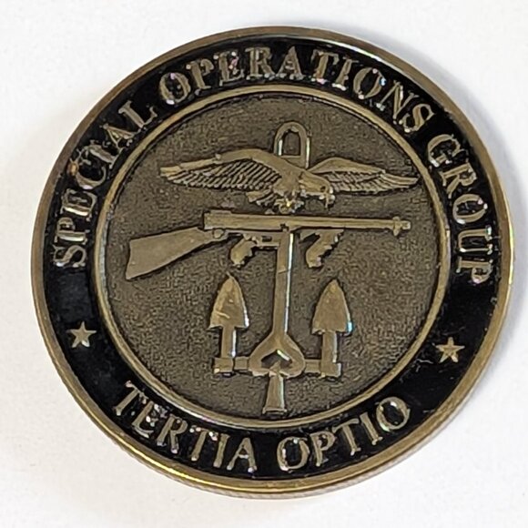 SPECIAL OPERATIONS GROUP TERTIA OPTIO UNITED STATES OF AMERICA TOKEN MEDALLION - Picture 14 of 16